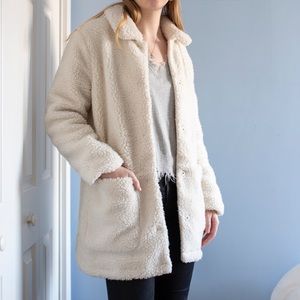 Long sherpa teddy coat